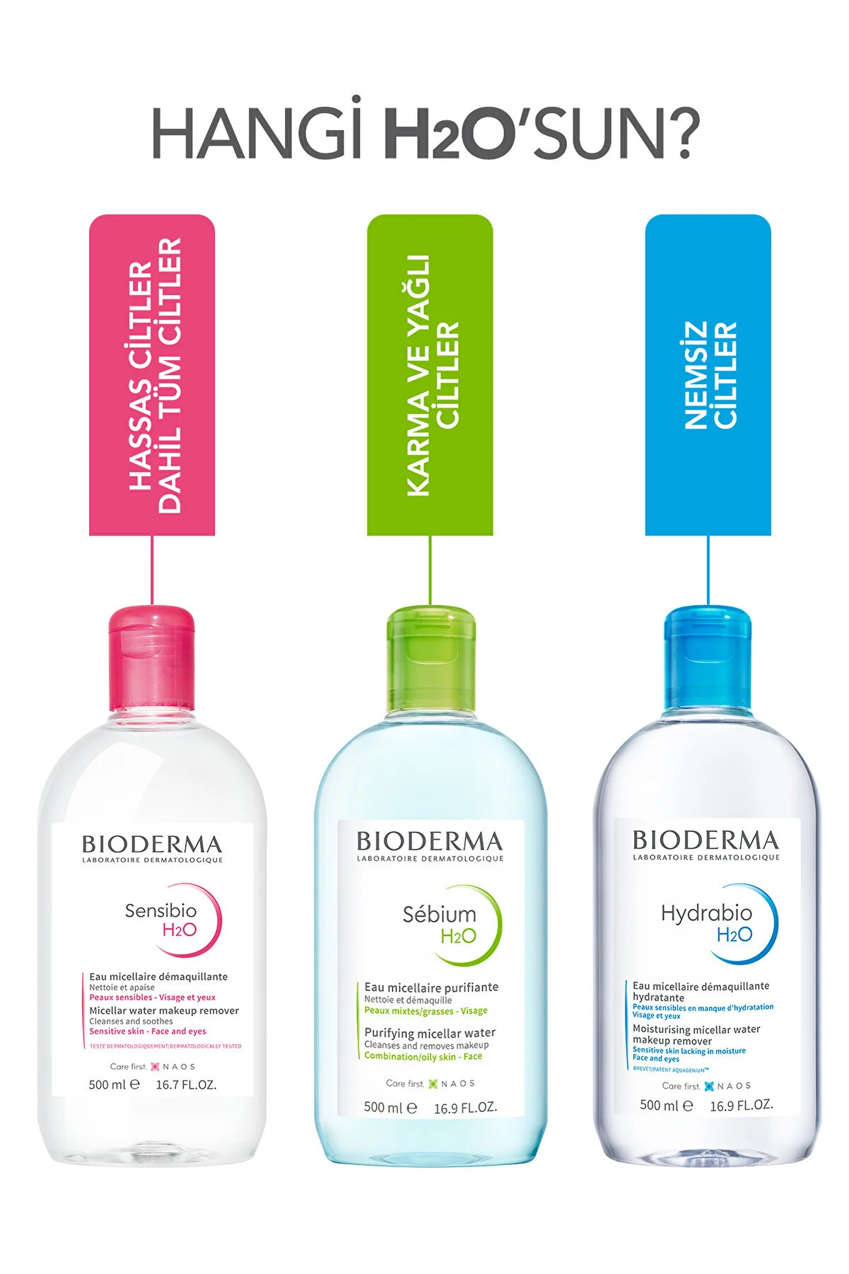 Bioderma Sebium H2O Yüz ve Makyaj Temizleme Suyu 2 x 500 ml - 4