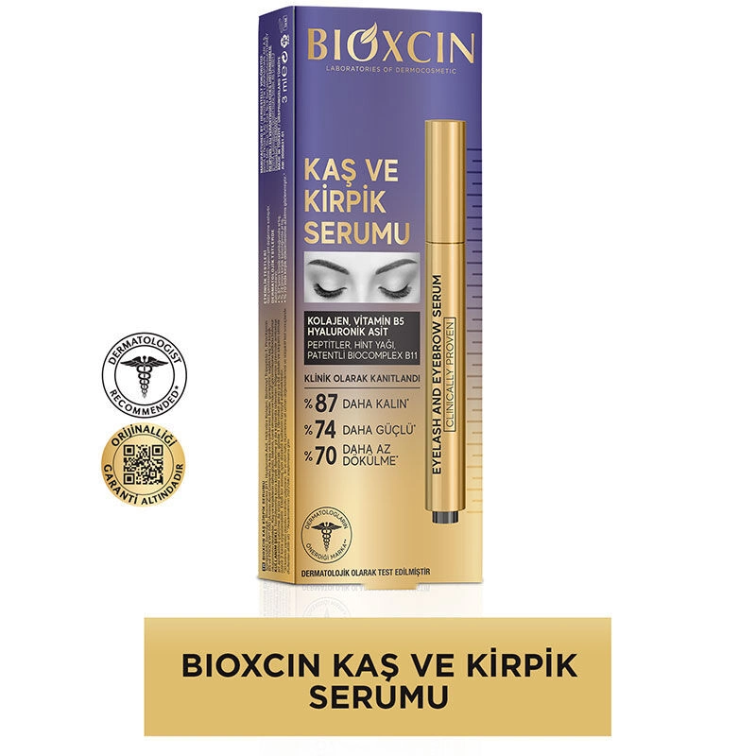 Bioxcin Kolajen ve Hyaluronik Asit İçerikli Kaş ve Kirpik Serumu 3 ml - 1