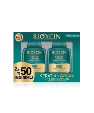 Bioxin Argan Keratin Şampuan 300 + 300 ml - İkincisi %50 İndirimli - Bioxcin