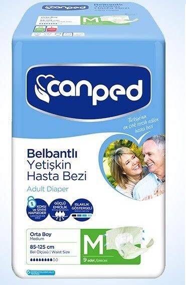 Canped Belbantlı Yetişkin Hasta Bezi Medium 9'lu - 1