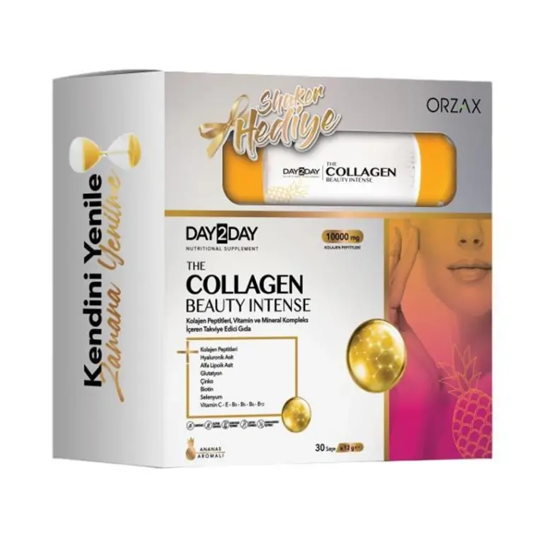 Day2day The Collagen Beauty Ananas Aromalı 30 Saşe Shaker Hediyeli - 1