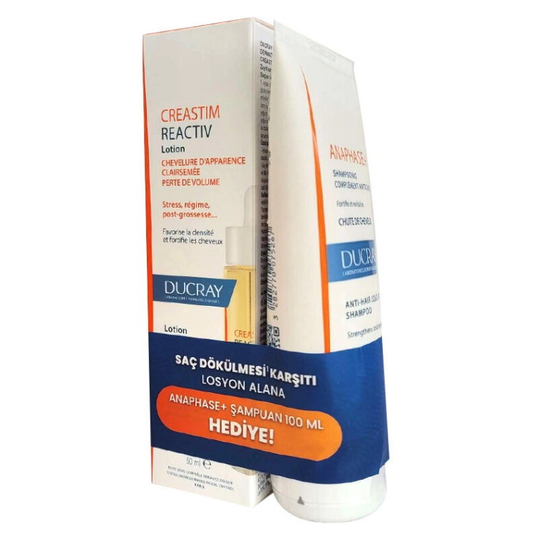 Ducray Creastim Reactiv Losyon 60 ml + Anaphase Şampuan 100 ml HEDİYE! - 1