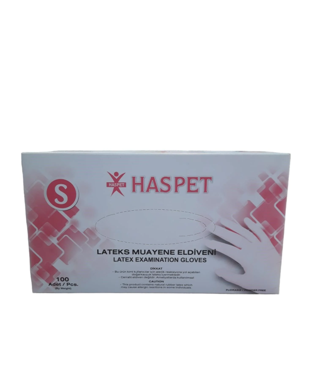 Haspet Latex Pudrasız Eldiven Small 100'lü - 1