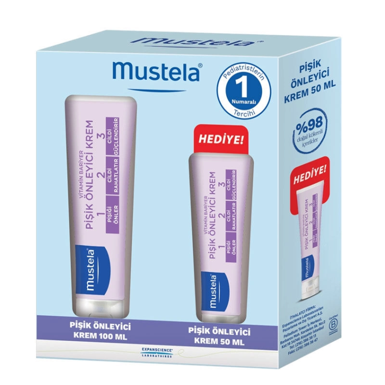 Mustela Vitamin Barrier 1-2-3 Pişik Önleyici Krem 100 gr + 50 gr Hediyeli - 1