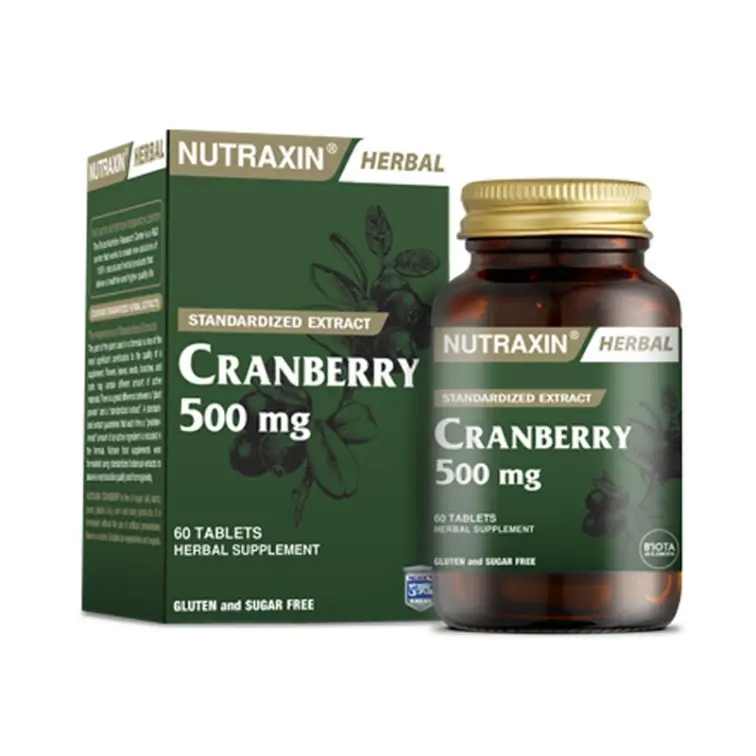 Nutraxin Cranberry 500 mg Takviye Edici Gıda 60 Tablet - 1