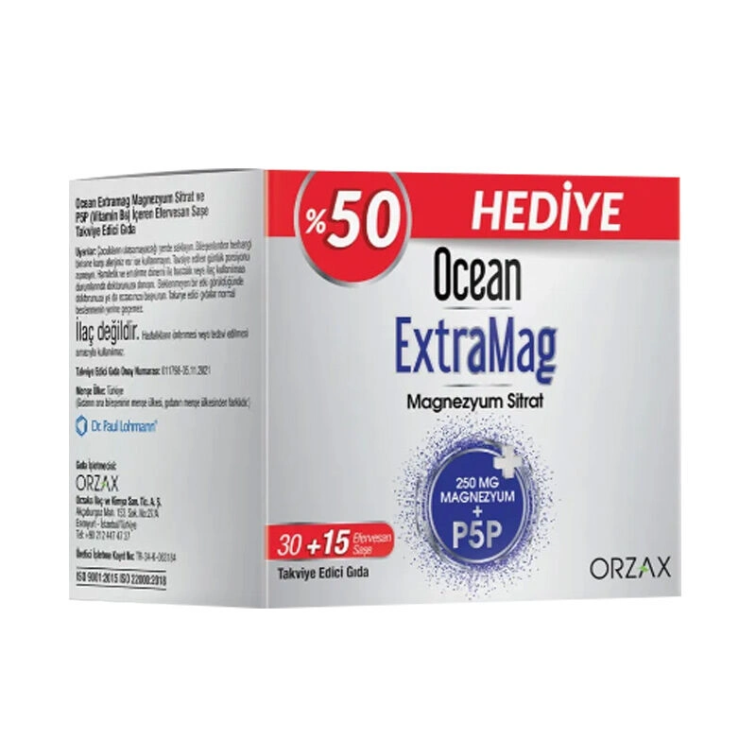 Orzax Ocean Extramag 30+15 Efervesan Saşe - 1