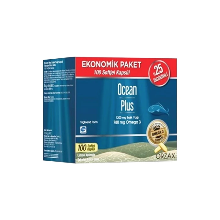 Ocean Plus Balık Yağı 1200 mg 100 Kapsül - 1