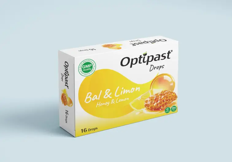 Optipast Drops Ballı & Limon 16 Pastil - 1