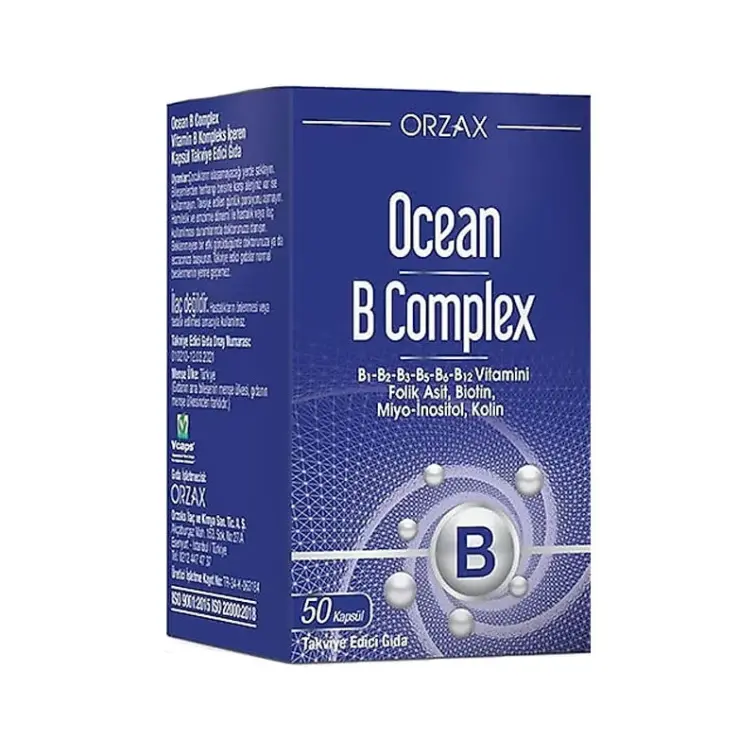 Orzax Ocean B Complex Takviye Edici Gıda 50 Kapsül - 1