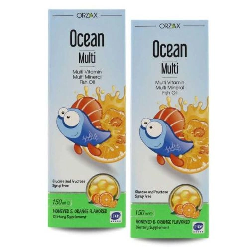 Ocean Multi Omega 3 Ballı Portakal Aromalı Balık Yağı 150 ml 2'li - 1