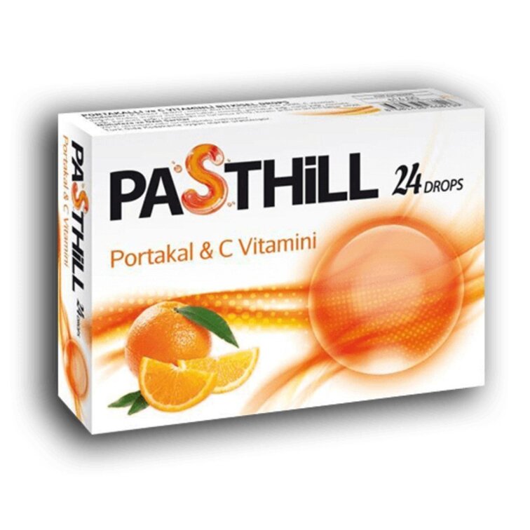 Pasthill Portakal & C Vitamini Boğaz Pastili 24 Adet - 1