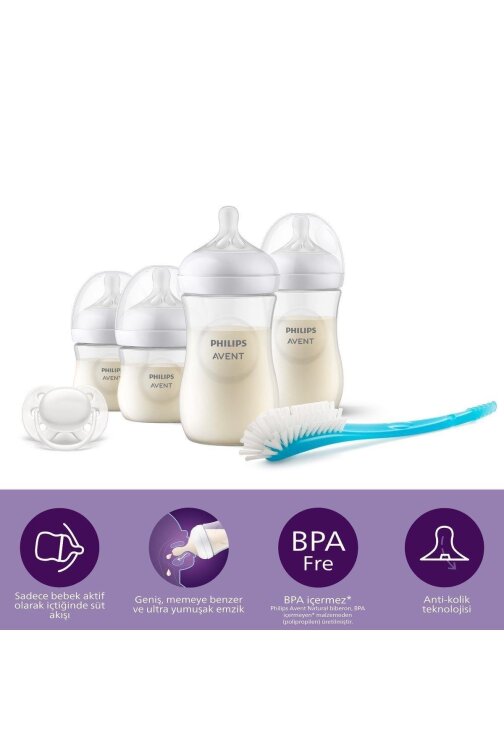 Philips Avent SCD838/11 Natural Response PP Yenidoğan Hediye Seti - 1