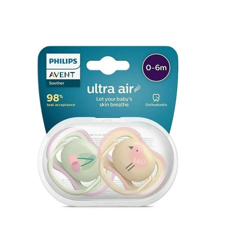 Philips Avent SCF085/59 Ultra Air 0-6 Ay 2'li Kız Emzik - 1