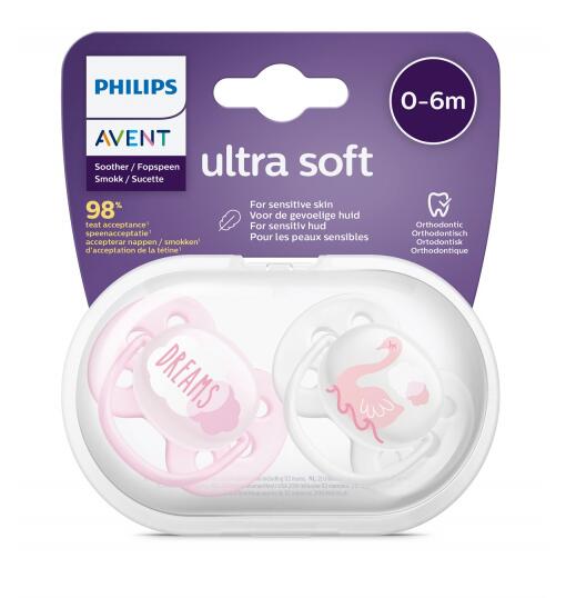 Philips Avent SCF222/02 Ultra Soft 0-6 Ay 2'li Emzik Kız - 1