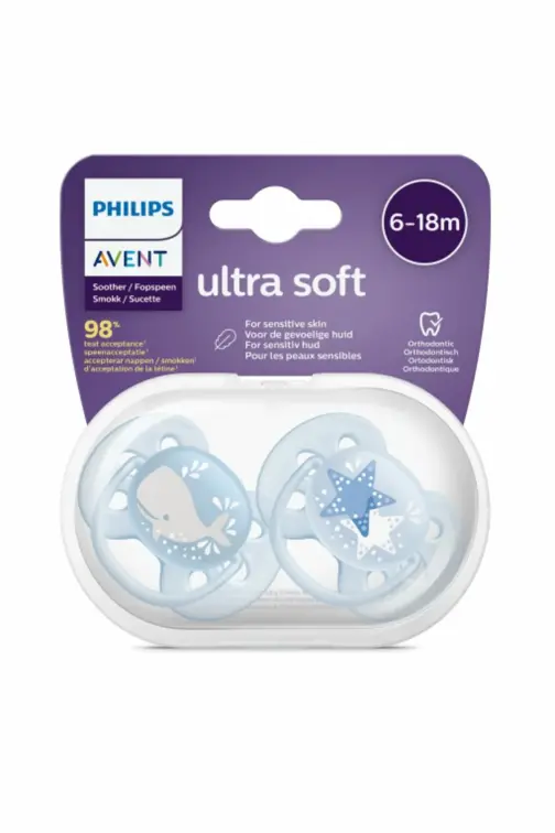 Philips Avent Ultra soft emzik 6-18 Erkek SCF223-03 - 1