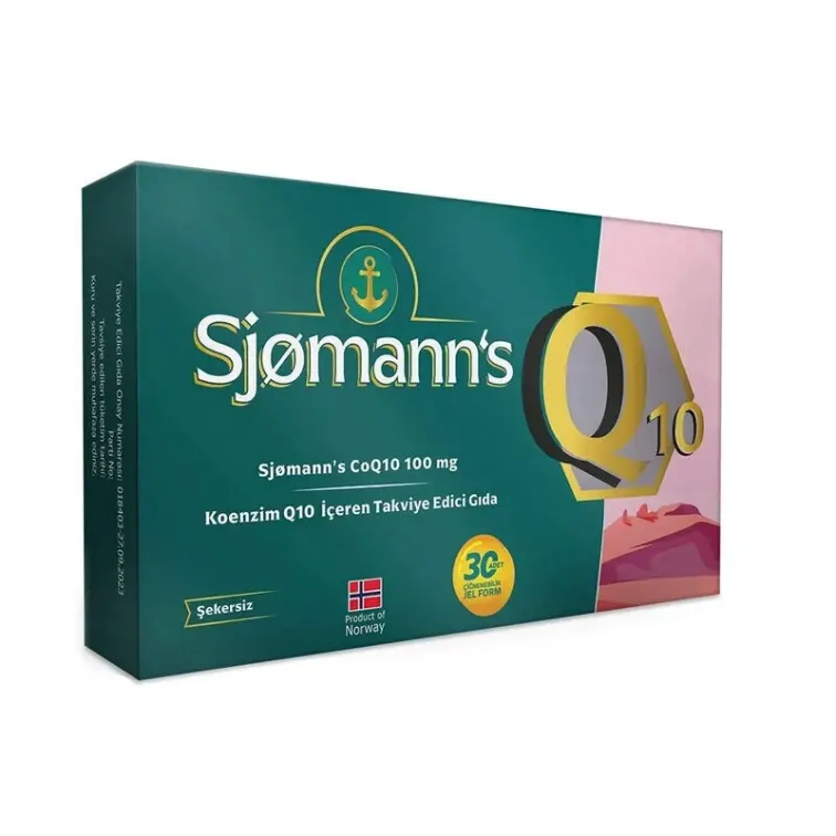 Sjomann’s CoQ10 100 mg İçeren Takviye Edici Gıda 30 Adet Çiğnenebilir Jel Form - 1