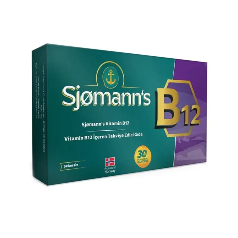 Sjomann’s Vitamin B12 İçeren Takviye Edici Gıda 30 Adet Çiğnenebilir Jel Form - 1