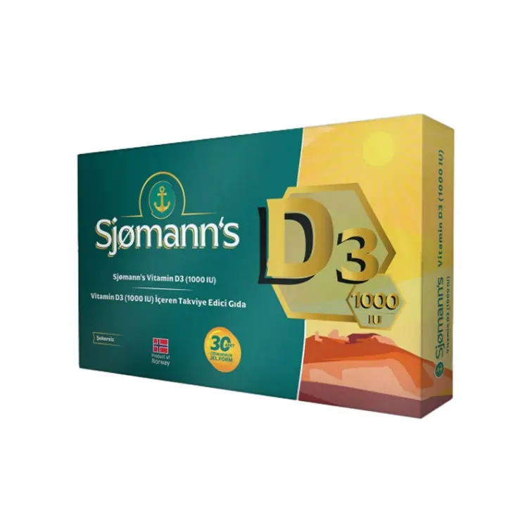 Sjomann’s Vitamin D3 1000 IU İçeren Takviye Edici Gıda 30 Adet Çiğnenebilir Jel Form - 1