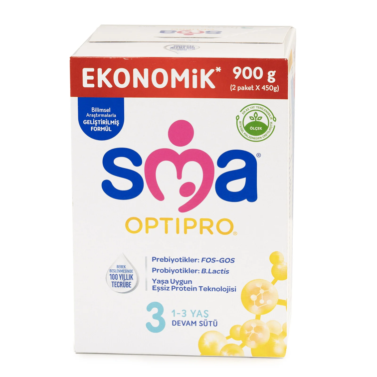 Sma Optipro 3 Devam Sütü 900 g (2 Paket x 450 g) - 1