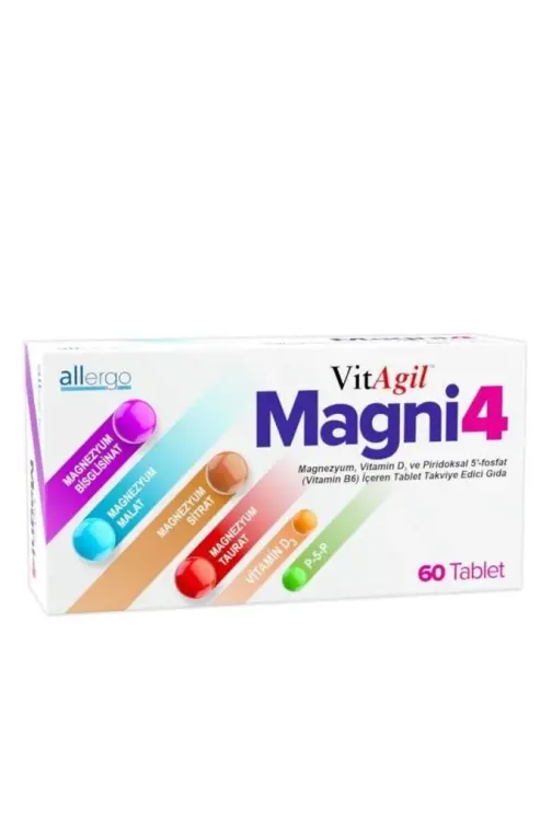 Vitagil Magni4 Magnezyum Vitamin D3 P5p 60 Tablet - 1