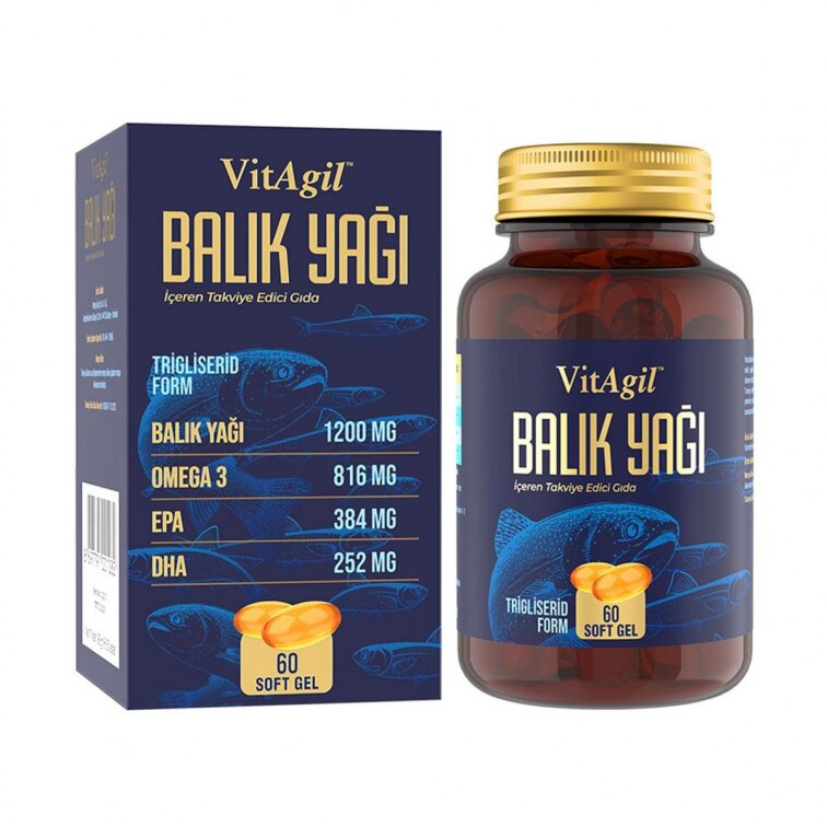 VitAgil Omega 3 60 Kapsül - 1