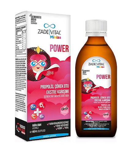 Zade Vital Miniza Power Propolis Çörek Otu Karışımı Şurup 150 ml - 1