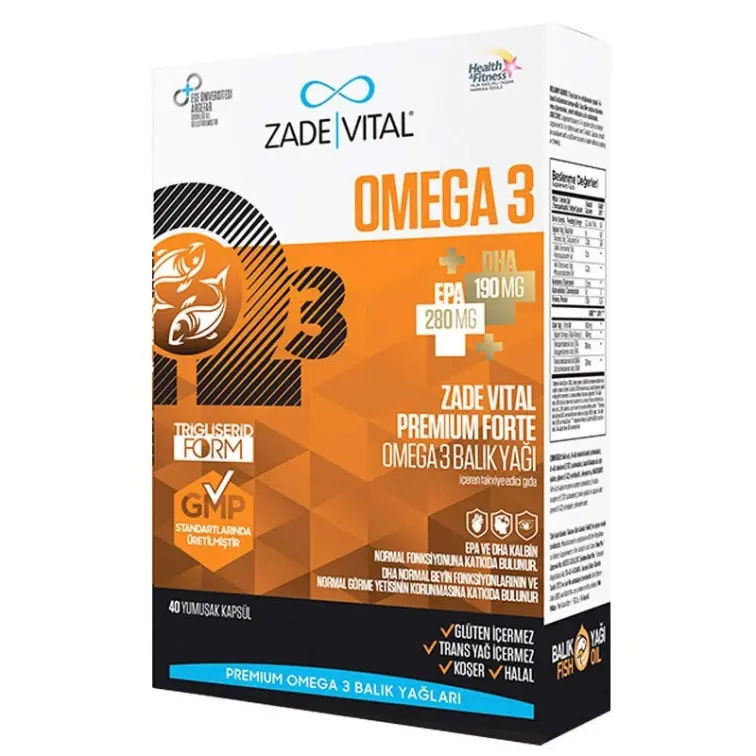 Zade Vital Omega 3 Forte Balık Yağı 40 Yumuşak Kapsül - 2