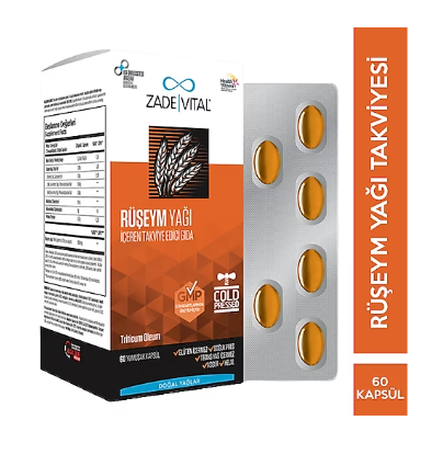 Zade Vital Ruşeym Yağı 500mg 60 Yumuşak Kapsül - 1